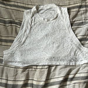 all yours crop tank top white